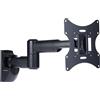Lustrens Supporto a braccio oscillante per TV da fissare a parete, adatto per schermi da 23-43 pollici, con portata massima di 30 kg e standard VESA 200x200