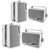 Lustrens Altoparlanti Bluetooth da 3,5 pollici per uso interno/esterno, impermeabili e a 3 vie, con potenza di 400W (bianchi, confezione da 2)