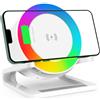 Lustrens Altoparlante Bluetooth con caricabatterie wireless e luce notturna
