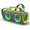 Lustrens Altoparlante Bluetooth portatile, 140 W, con amplificazione dei bassi e resistente all'acqua