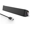 Lustrens Soundbar USB per PC con Bluetooth 5.3, barra audio compatta per computer e laptop, 6W