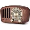 Lustrens Altoparlante Bluetooth retrò con radio FM e potente amplificazione dei bassi