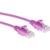ACT Cavo di rete CAT6, U/UTP LSZH, sottile 3,8 mm, cavo Ethernet flessibile con connettore RJ45, per uso in data center, 1,5 m, rosa - DC9451