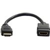 StarTech Prolunga HDMI da 15cm, 4K 30Hz, M/F (HDMIEXTAA6IN) | Salvaporta, Alta velocita HDMI 1.4, Cavo 28AWG