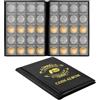 Vicloon Album per Monete da 200 Tasche, Libro per Collezionare Monete con 10 Pagine, Portamonete Con Tasche 45x45mm per Sterline, Penny, Centesimi, Dollari e Nichel (Nero)