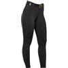 Equestro Leggings bambina a vita alta full grip con passanti Nero