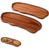 Dokpav Vassoio Legno Acacia Svuotatasche a Forma di Nuvola, 2 Pezzi | Vassoio Decorativo e Svuotatasche in Legno Massello, Portaoggetti per Ingresso, Bagno, Cucina, Bordo Antiscivolo, 29x10,5cm