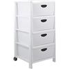 Belli e FORTI BF01293 Cassettiera Intreccio, Bianco, 4 Cassetti