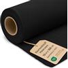 Amazinggirl Tessuto al Metro Cotone Puro Cotone - Stoffa Morbida per Cucire | Patchwork Abbigliamento Cuscini Tende Decorazione Fodera Tessili Naturale 10 m x 160 cm Nero