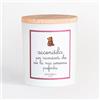 ACCENDILA CANDLE Persona Preferita - Candela Profumata, Ribes nero e Fragole, Cera Naturale, Made in Italy, Bicchiere in Vetro Satinato, Tappo in Legno di Faggio, 200 grammi