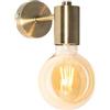 Qazqa facil - Appliques Industriale - 1 luce - L 6.5 cm - Bronzo - Industriale - Soggiorno I Camera da letto I Sala da Pranzo I Cucina