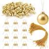 MAOSHYMS 100 Pezzi Tappi per Palline di Natale, Cordini e Ganci per Decorazioni | Accessori per Palline di Natale, Cappucci e Cordini, Ricambi per Palline per Albero e Decorazioni Natalizie per la Casa