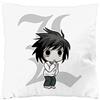 style3 L Death Note Cuscino con Imbottitura e Fodera in Cotone, Circa 28 x 28 cm quaderno Anime Manga Yagami, Colore:Bianco