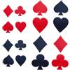SUPERFINDINGS 2 Dimensione 8 Stili Carte da Gioco Appliques Kit Applique in Tessuto da Poker Toppe Termoadesive da Cucire Carte da Gioco Toppa con Logo Carte da Poker Applicazioni Ricamate da Gioco