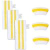 Skywolkite Set di 6 Ricambi per Mop per Kärcher EasyFix da SC 1 SC 2 SC 3 SC 4 SC 5 | 3 Panni per Pavimenti + 3 Copribocchetta Vapore per SC 1 SC 2 SC 3 SC 4 SC 5, Accessori in Microfibra per Bocchetta Pavimento