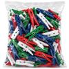 Vidoelettronica® 100 Mollette da Bucato in Plastica, Pinze Stendibiancheria con Molla in Acciaio Zincato, Lunghezza circa 7 cm, per Stendino e Filo da Stendere, Colori Assortiti, 1 Busta