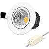 HSHHJSH Faretti da Incasso A Soffitto A LED Downlight, 1 Faretto da Incasso A LED Dimmerabile Super Luminoso COB 6W 9W 12W 15W Faretto LED per Cucina Bagno AC 110V 220V