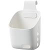 Cryfokt Piccolo Cestino da Appendere in Plastica, Cesto Portaoggetti da Sospeso, Piccolo Cestino Sospeso Impilabile Salvaspazio, Secchi Pensili per Fioriera per Bagno (Bianco Misura Grande