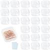 YTHRIVIN Piccola scatola portaoggetti in plastica, confezione da 24 mini scatola di plastica trasparente con coperchio, scatola portaoggetti per gioielli, perline, lavori manuali, piccoli oggetti (3,5