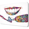 Yangxiaolei Cura dentale Acquerello Tela Arte da parete Stampa Tooth Medical Art Spazzolino da denti Dental Clinic Decor Gift Dentist Dentistry Office Living Room Bedroom Home Decor 40x60cm Senza cornice