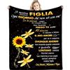 ZQYMM Coperta Personalizzate Figlia, Coperta A Mia Figlia, Regali Per Mia Figlia, Coperta Con Dedica Per Mia Figlia, Coperta Di Flanella, Regalo Per Figlia Buon Compleanno Anniversario Laurea
