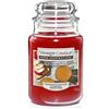 Yankee Candle - Candela in barattolo grande, accogliente profumo autunnale e piccante di sidro di mele con cannella, chiodi di garofano e spicchi di arancia e limone