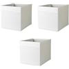 IKEA Drona Box, poliestere e poliestere misto, bianco, confezione da 3 (lunghezza: 38,1 cm x larghezza: 33 cm x altezza: 33 cm)