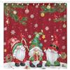 Arquiel Tenda Doccia, Natale Gnomo Lavabile 182X182 Cm Poliestere Impermeabile Tenda Vasca Da Bagno Decoration Con Occhielli E 12 Ganci