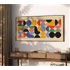 LMYCHENG Poster della mostra Bauhaus: stampe di metà secolo, opera d'arte moderna geometrica, dipinto su tela per soggiorno (70x140 cm/senza cornice)