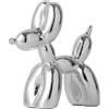 YOYUMI Statua Cane Palloncino Balloon Dog Mini ornamento a forma di cane con palloncino elettroplaccato 9.5cm decorazione di lusso per soggiorno ufficio e casa argento
