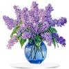 ZephyrHome Set di pittura a diamante speciale per la scrivania, vaso di fiori, set di pittura a diamante verticale per adulti, viola e lilla, decorazione fai da te per la scrivania con diamanti in acrilico.