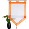 SIMPVALE Tenda a Pacchetto Finestre, Arancione 80 x 140 cm Tende Romana, Tende per Interni in Voile Trasparente con Decorazione con Nappe per Cucina, Bagno, Balcone