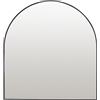 Select Mirrors Liberty 80 x 85 cm nero moderno sopra il camino, grande specchio ad arco comò, cornice sottile in alluminio per camera da letto, ampio bagno ad arco