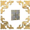 Keuyeo Adesivi Murali Specchio 3D per Mobili 4 Pezzi Motivo Geometrico Decalcomanie Artistiche Fai Te Adesivo Nastro Dorato per Decorazione della Parete 'Ufficio del Soggiorno