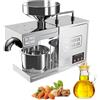 HuanSebesity Pressa Olio Elettrico Frantoio Olive Macchina per Spremere L'olio Temperatura Regolabile 0-300°C Automatica Frantoio Olio,estrattore di Olio ad Alto Contenuto di Acciaio