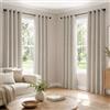 Deconovo Tende Oscuranti per Interni, 140x240 cm, 4 Pannelli, Beige Chiaro | Tenda Termica Isolante Freddo e Caldo, Attenuano i Rumori, Moderne ed Eleganti con Occhielli, per Camera e Soggiorno