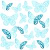 GORGECRAFT 72pz 3 Misure Farfalla Decorazione da Parete 3D Farfalle Arte da Giardino Recinzione Interna Ed Esterna per Matrimoni per Vivaio Casa Soggiorno Fiori Torta Festa Finestra Blu Cielo