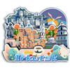 Quwsne Magnete da frigorifero Irkutsk Russia Magnete da frigorifero souvenir da viaggio in città regali turistici 3D classici punti di riferimento artigianali fatti a mano decorazione per la casa