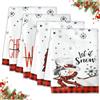 VGECEE 4 Pezzi Asciugamani da Cucina Natale, 60x40cm Decorazioni Natalizie Strofinacci Cucina Strofinacci Decorativi Natalizi per Interni Strofinacci Natalizi in Microfibra per Cucina e Decorazioni