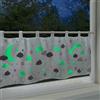 Delindo Lifestyle Tenda fluorescente per bambini, moderna e opaca, per la cameretta dei bambini, per ragazze e ragazzi, bianco, 45 x 120 cm