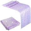 ChAusa Viola Runner Tavola Moderno, 30 × 275 cm Decorazioni Matrimonio | Tulle Runner Tavolo per Banchetti di Nozze, Centrotavola, Decorazione con Paillette, Occasioni Formali, Decorazione Scrivania