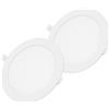Ankishi Faretto a LED da incasso 230 V 18 W, bianco caldo, set di 2, plafoniera a LED piatta in alluminio 3000 K, faretti da soffitto 180 °, grande angolo, a LED, per soggiorno, cucina, ufficio