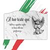 La Farfalla di Legno Targa Funeraria a Forma di Libro - Lapide Personalizzabile STAMPA HD su Acrilico trasparente - Angioletto su Marmo Bianco Striato - Ricordo Elegante e Duraturo - Diverse Misure