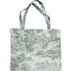 Ricami Fiorentini Baldi Shopping bag - Shopper - Borsa spesa. 100% Cotone toile de jouy. Prodotto Artigianale Toscano (verde)