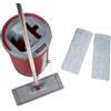 Virsus 1 Set Mocio Lavapavimenti 2176 con secchio a 2 scomparti 12 L. scopa girevole a 360 gradi, Mop pavimenti microfibra piatto adatto a tutti i pavimenti + 2 ricambi panni microfibra removibili - F
