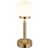 GLOBO Lampada da tavolo senza fili con batteria touch dimmer lampada da tavolo in ottone dimmerabile lampada da comodino senza cavo 21033M