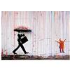 Colorfamily Poster Banksy Pioggia Colorata - Idea Regalo - Riproduzione- Dimensione 70x100 cm