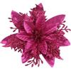YYCRAFT 12 fiori di stella di Natale glitterati da 15,2 cm, per albero di Natale, decorazioni natalizie, rosa acceso