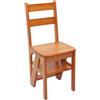 hongward Sedia pieghevole da biblioteca, sedia a scala in legno di pino (colore | Sgabello a 4 gradini, portata 100 kg, pieghevole, per interni ed esterni