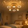 zenlavia Plafoniera LED Cameretta Bambini Cielo Stellato, Lampada da Soffitto Moderna per Camera Bambino/Bambina, Dimmerabile, Telecomando, Illuminazione Decorativa per Cameretta/Nursery, 24W